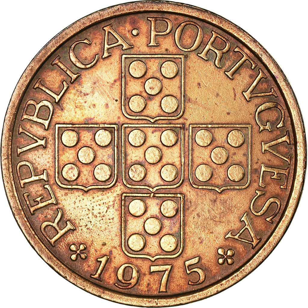 Coin, Portugal, 50 Centavos, 1975, AU(50-53), Bronze, KM:596