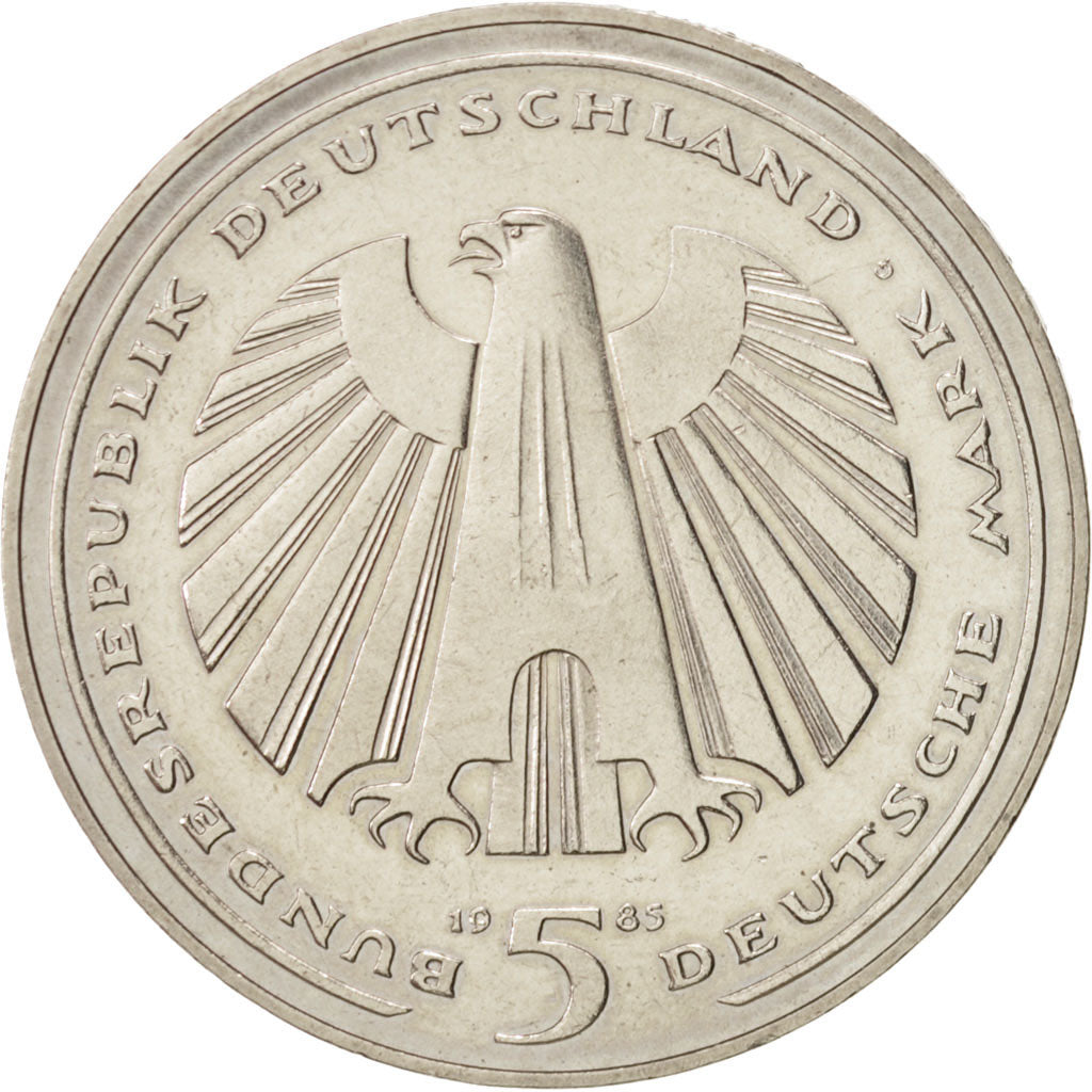 Coin, GERMANY - FEDERAL REPUBLIC, 5 Mark, 1985, Karlsruhe, Germany, MS(60-62)