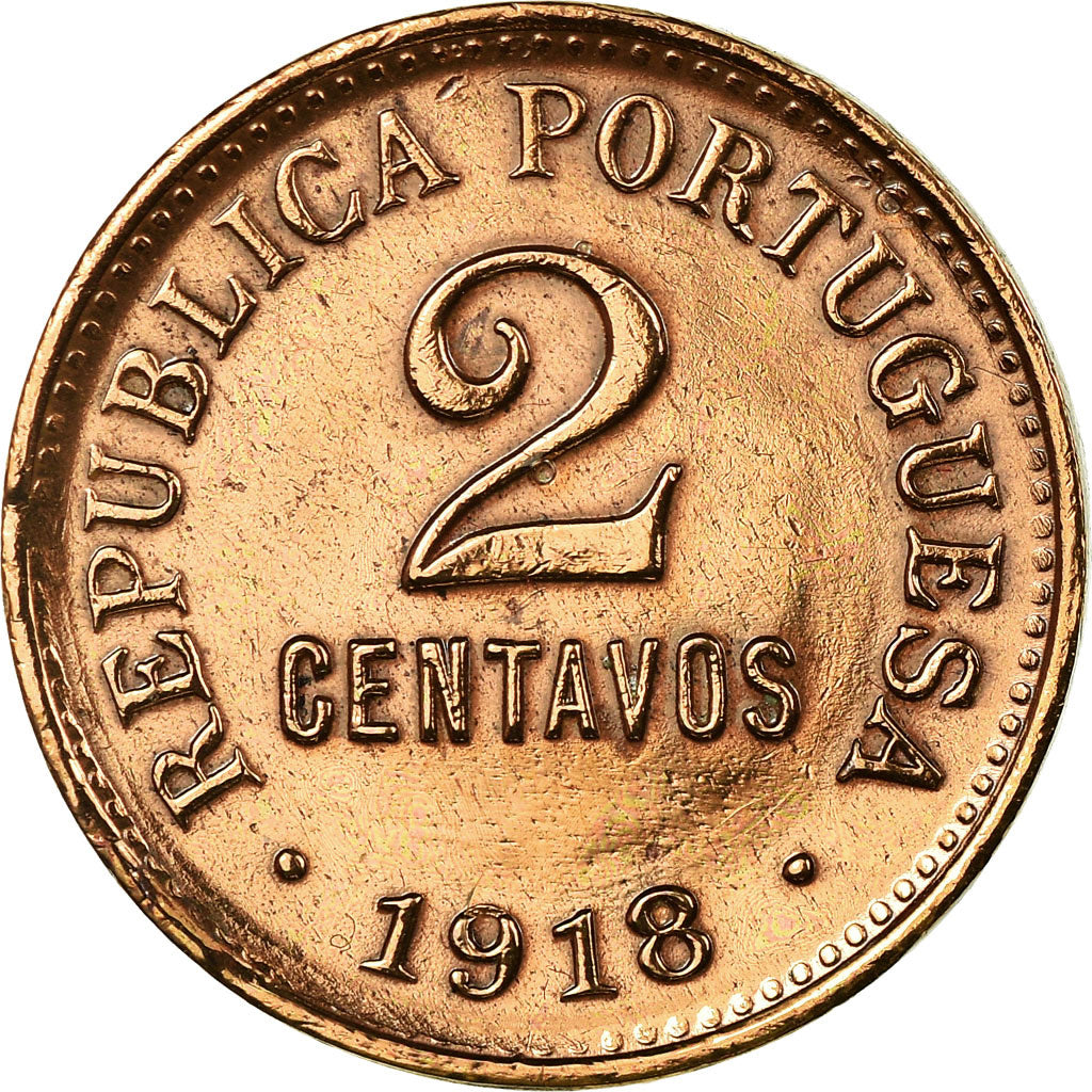 Moneta, Portogallo, 2 Centavos, 1918, BB, Bronzo, KM:568