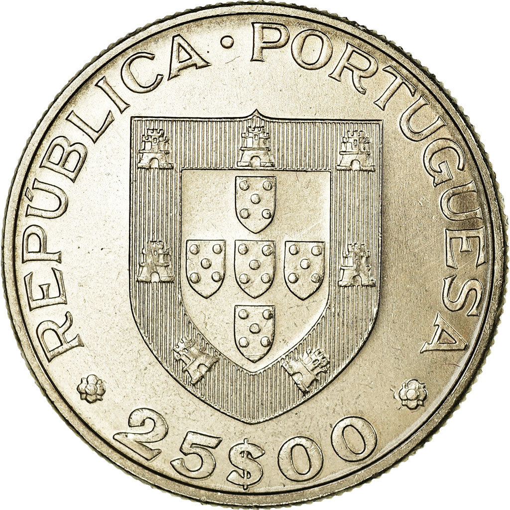Münze, Portugal, 25 Escudos, 1983, VZ, Copper-nickel, KM:619