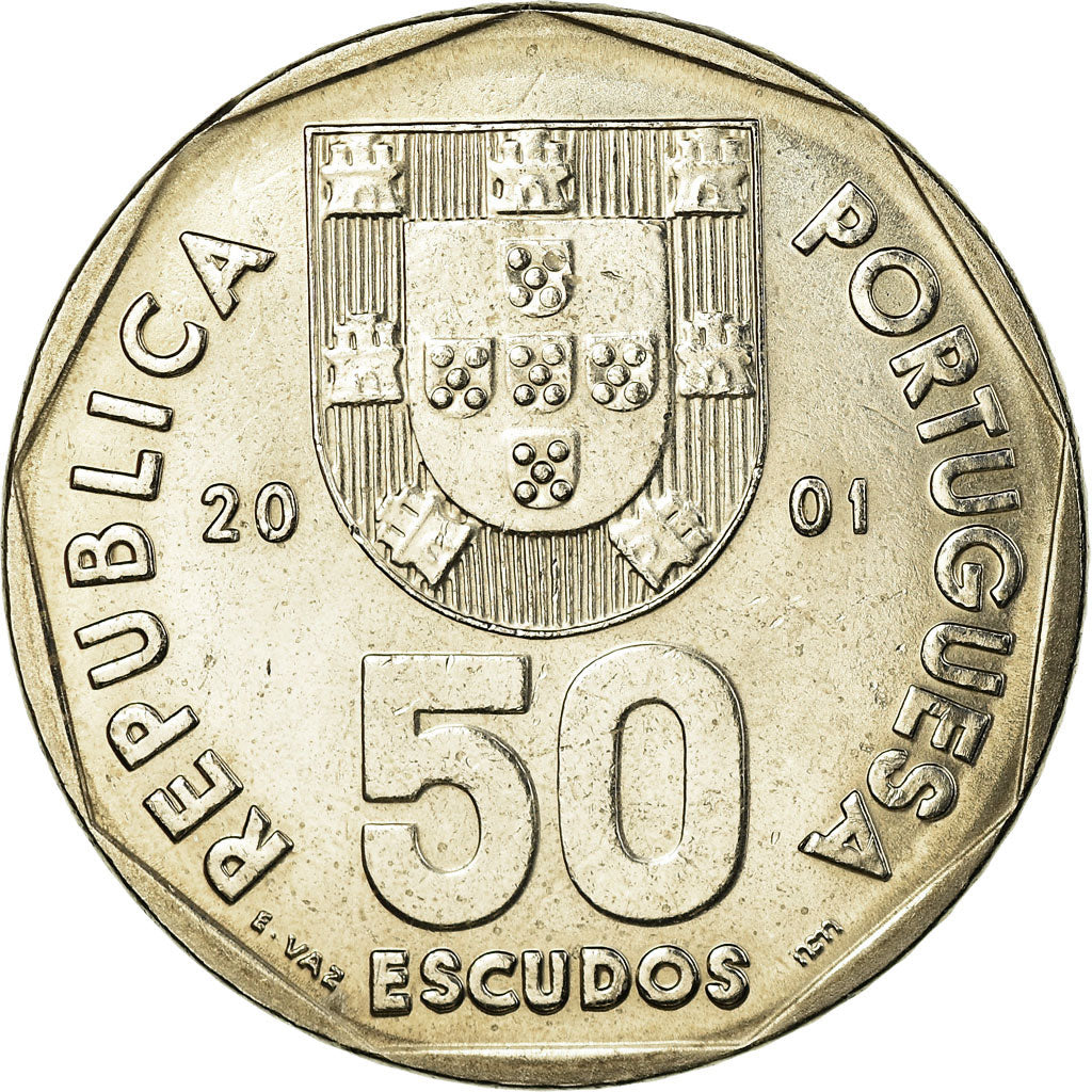 Moneta, Portogallo, 50 Escudos, 2001, SPL-, Rame-nichel