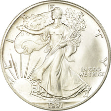 Moneta, Stati Uniti, Dollar, 1991, U.S. Mint, Philadelphia, SPL-, Argento