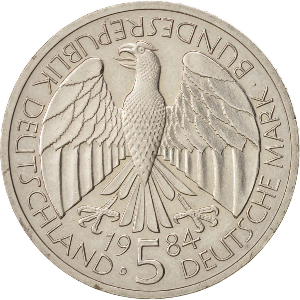 GERMANIA - REPUBBLICA FEDERALE, 5 Mark, 1984, Munich, Germany, SPL-, Nichel r...