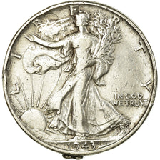 Moneta, Stati Uniti, Walking Liberty Half Dollar, Half Dollar, 1943, U.S. Mint