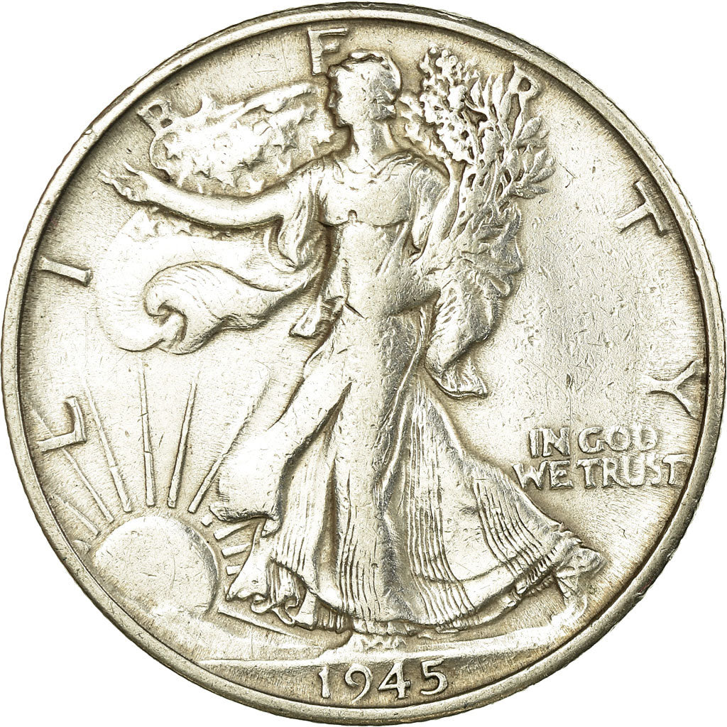 Münze, Vereinigte Staaten, Walking Liberty Half Dollar, Half Dollar, 1945, U.S.