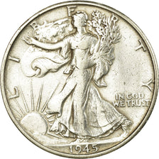 Moneta, USA, Walking Liberty Half Dollar, Half Dollar, 1945, U.S. Mint, San