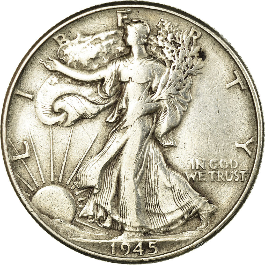 Moneta, Stati Uniti, Walking Liberty Half Dollar, Half Dollar, 1945, U.S. Mint