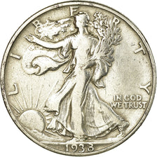 Moneta, Stati Uniti, Walking Liberty Half Dollar, Half Dollar, 1938, U.S. Mint