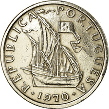 Coin, Portugal, 5 Escudos, 1970, EF(40-45), Copper-nickel, KM:591