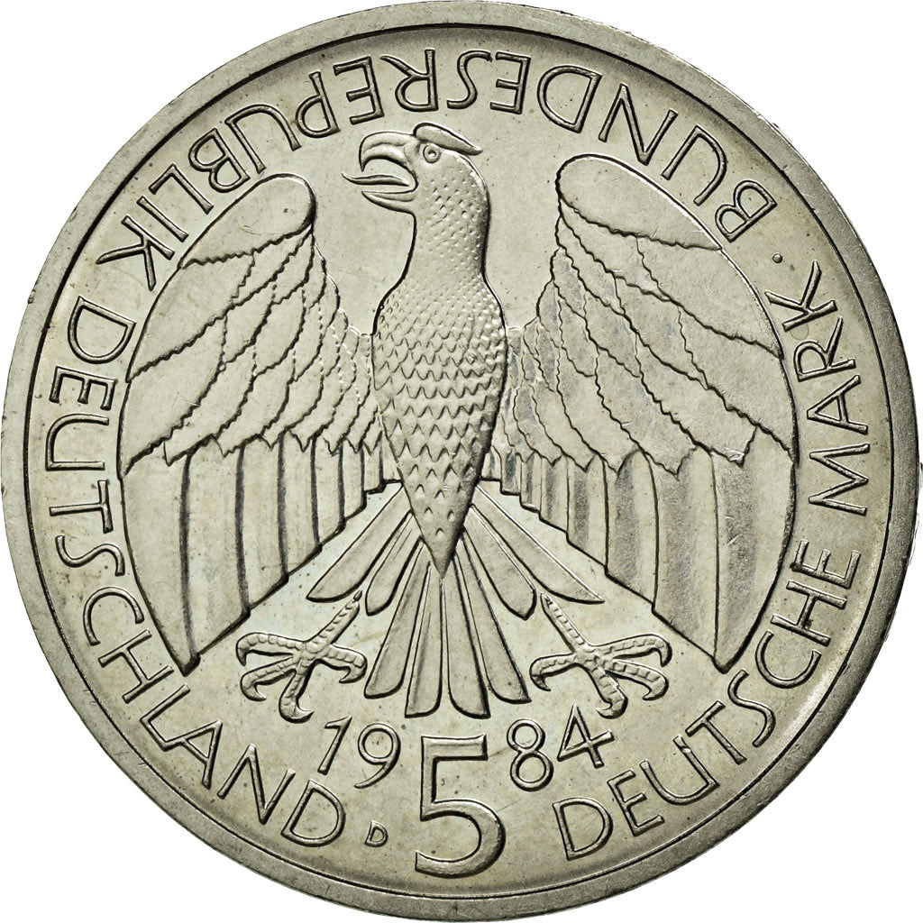 Coin, GERMANY - FEDERAL REPUBLIC, 5 Mark, 1984, Munich, Germany, AU(55-58)