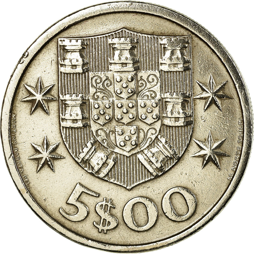 Moneta, Portogallo, 5 Escudos, 1972, BB, Rame-nichel, KM:591