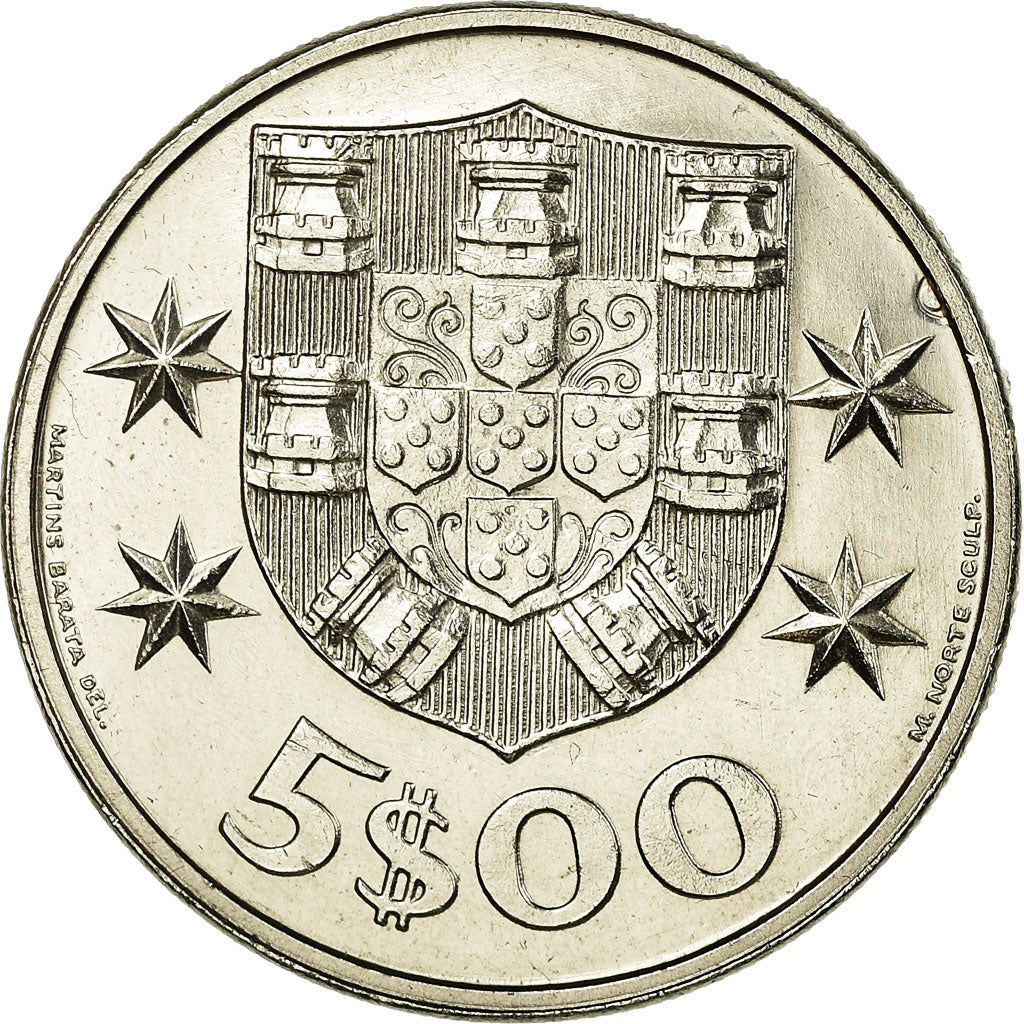 Moneta, Portogallo, 5 Escudos, 1978, BB, Rame-nichel, KM:591