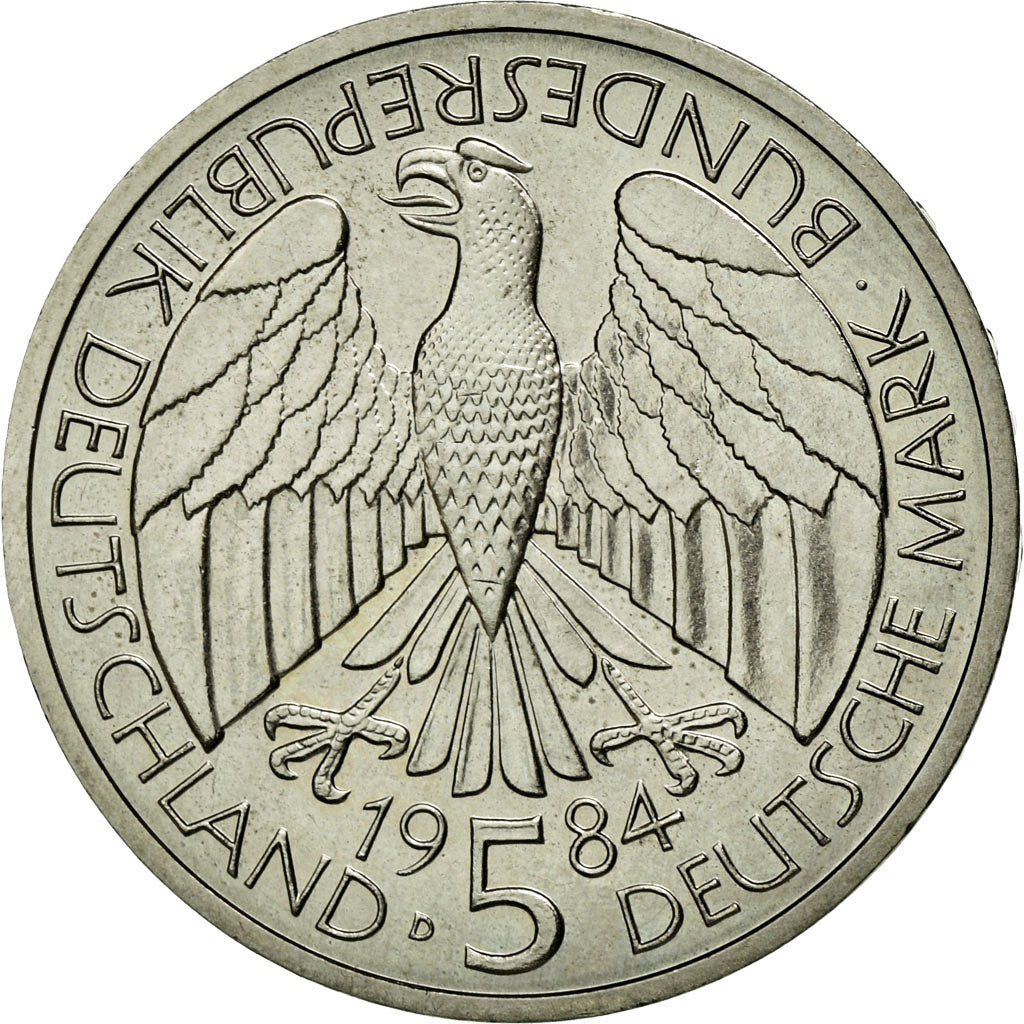 Coin, GERMANY - FEDERAL REPUBLIC, 5 Mark, 1984, Munich, Germany, AU(55-58)