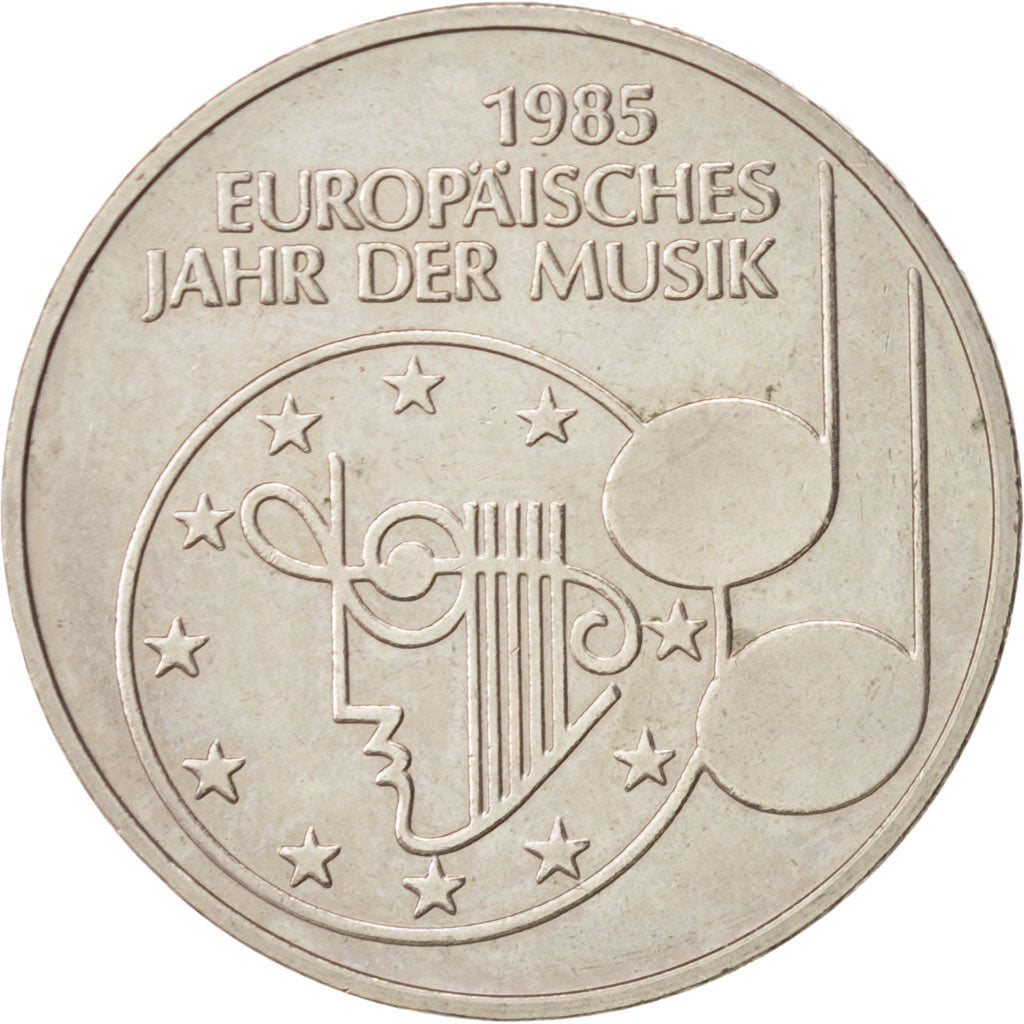 GERMANY - FEDERAL REPUBLIC, 5 Mark, 1985, Stuttgart, AU(55-58), Copper-Nickel...
