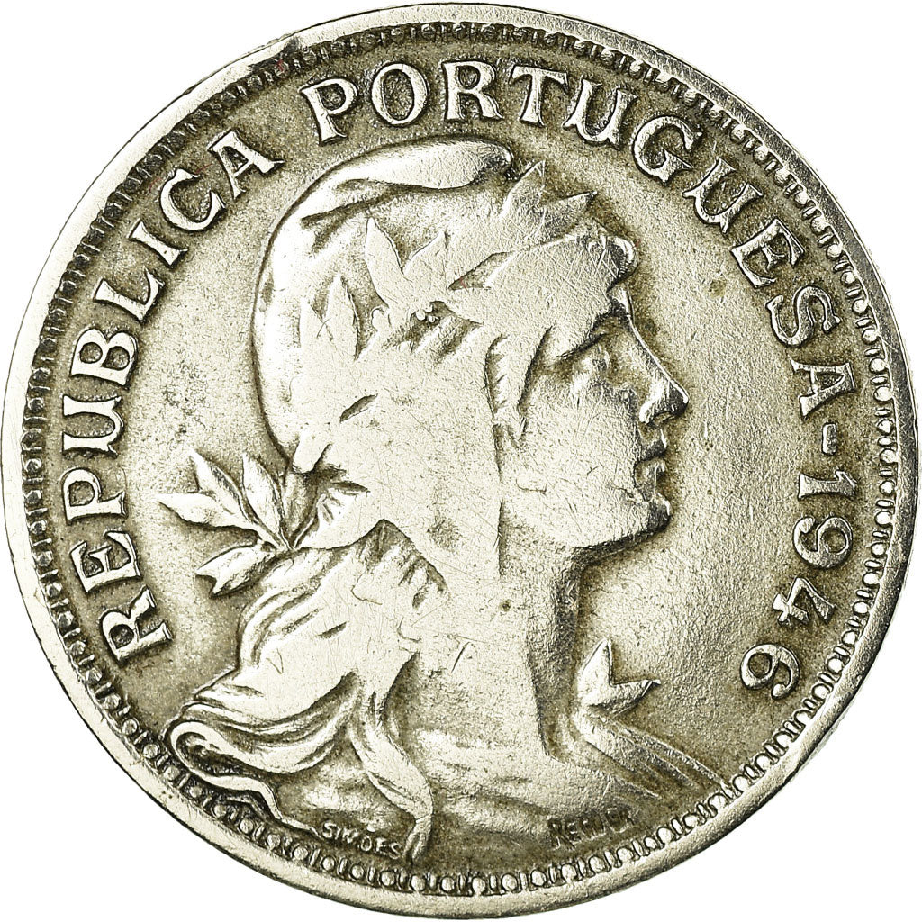 Münze, Portugal, 50 Centavos, 1946, S, Copper-nickel, KM:577