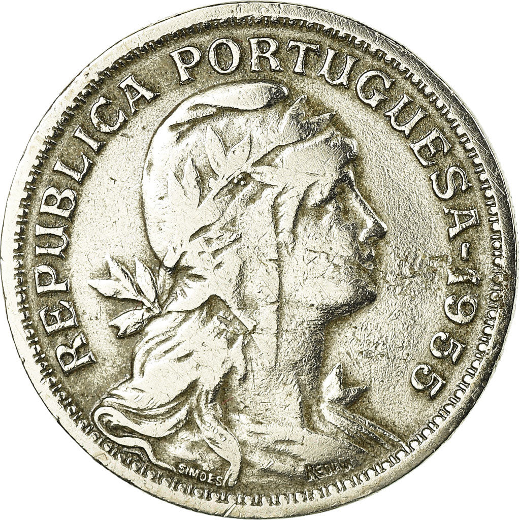 Munten, Portugal, 50 Centavos, 1955, FR, Copper-nickel, KM:577
