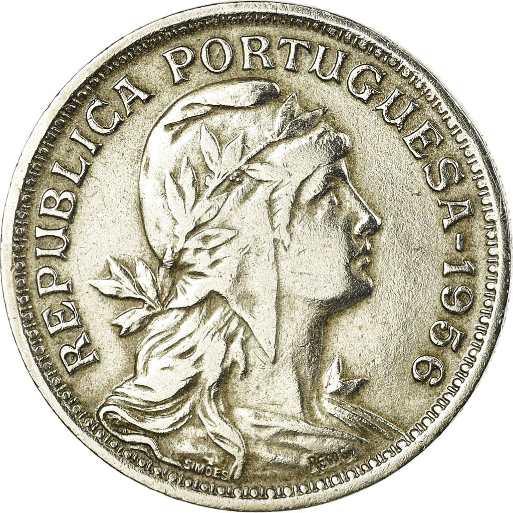 Moneta, Portogallo, 50 Centavos, 1956, BB, Rame-nichel, KM:577
