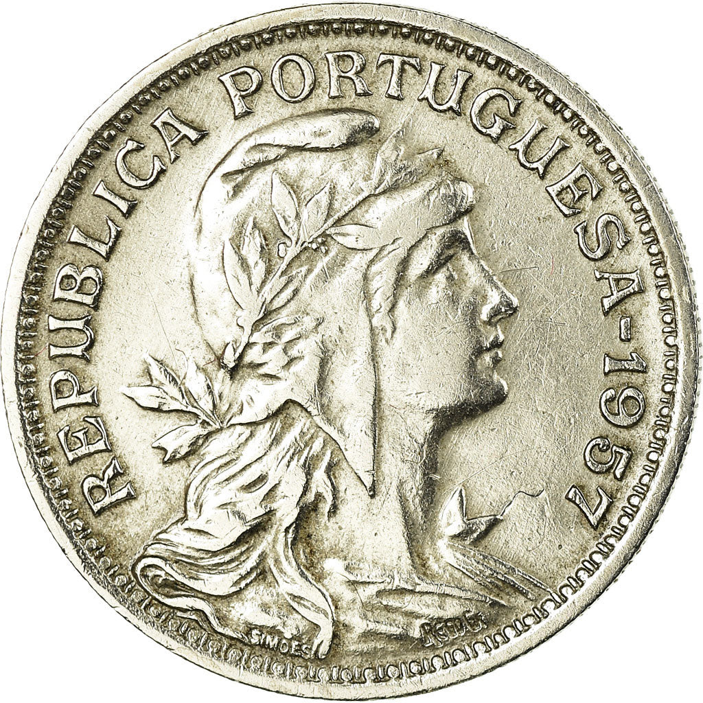 Münze, Portugal, 50 Centavos, 1957, VZ, Copper-nickel, KM:577