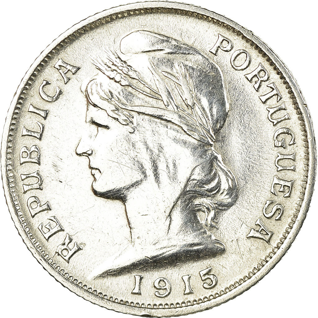 Moneta, Portogallo, 10 Centavos, 1915, BB+, Argento, KM:563