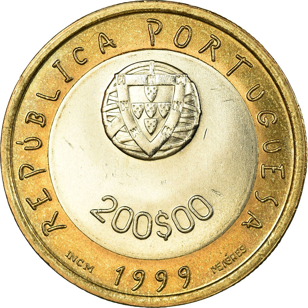 Moneta, Portogallo, 200 Escudos, 1999, Lisbon, BB+, Bi-metallico, KM:720
