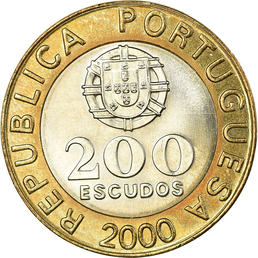 Münze, Portugal, 200 Escudos, 2000, VZ, Bi-Metallic, KM:655