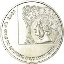 Portugal, 5 Euro, 150th Anniversary - First Portuguese Postage Stamp, 2003