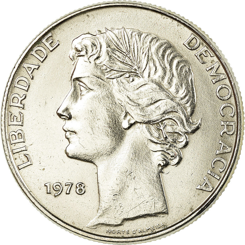 Münze, Portugal, 25 Escudos, 1978, VZ, Copper-nickel, KM:607