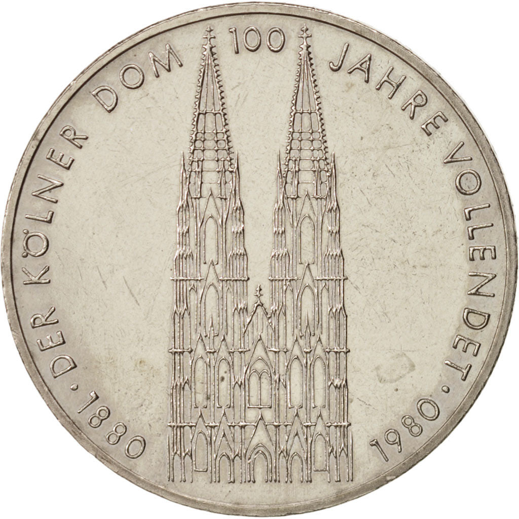 GERMANY - FEDERAL REPUBLIC, 5 Mark, 1980, Stuttgart, Germany, MS(60-62), Copp...
