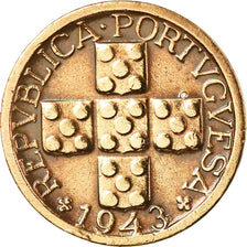 Moneta, Portogallo, 10 Centavos, 1943, BB, Bronzo, KM:583