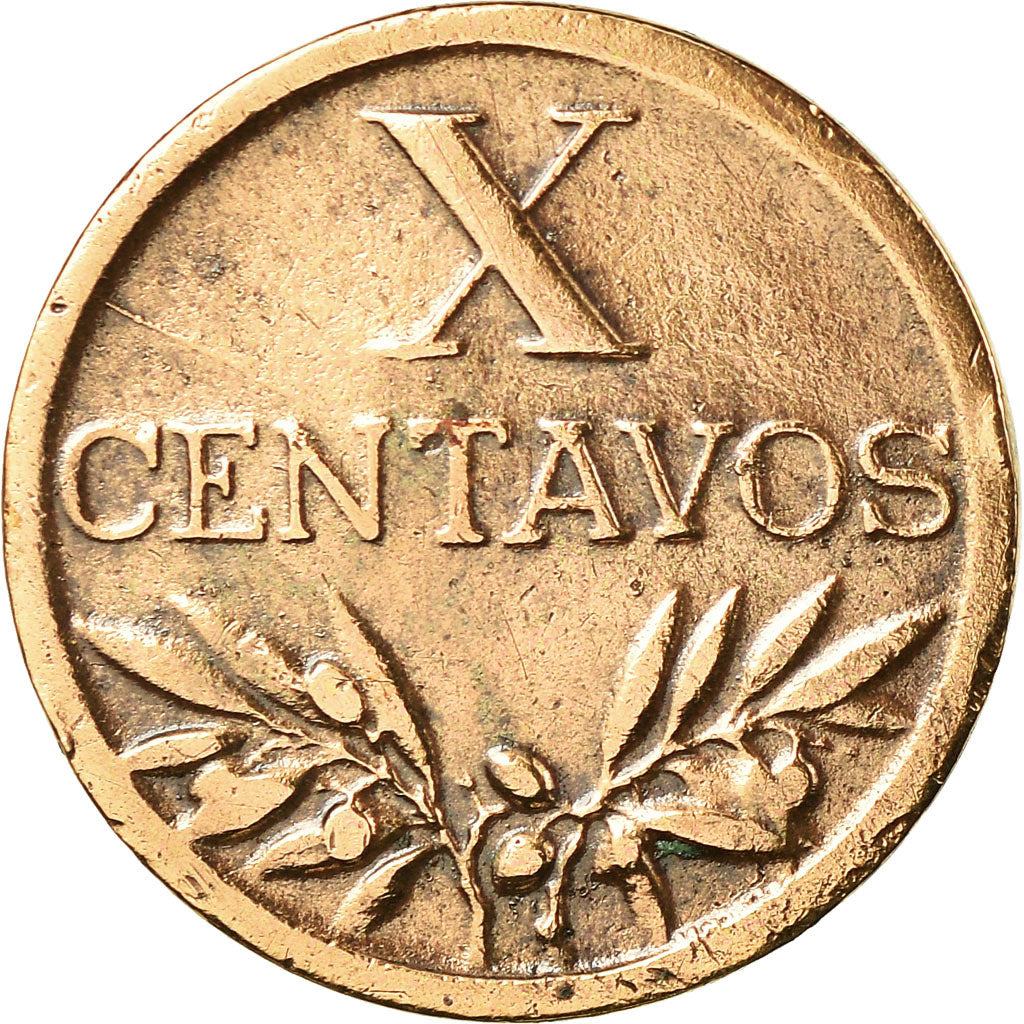 Moneta, Portogallo, 10 Centavos, 1946, BB, Bronzo, KM:583