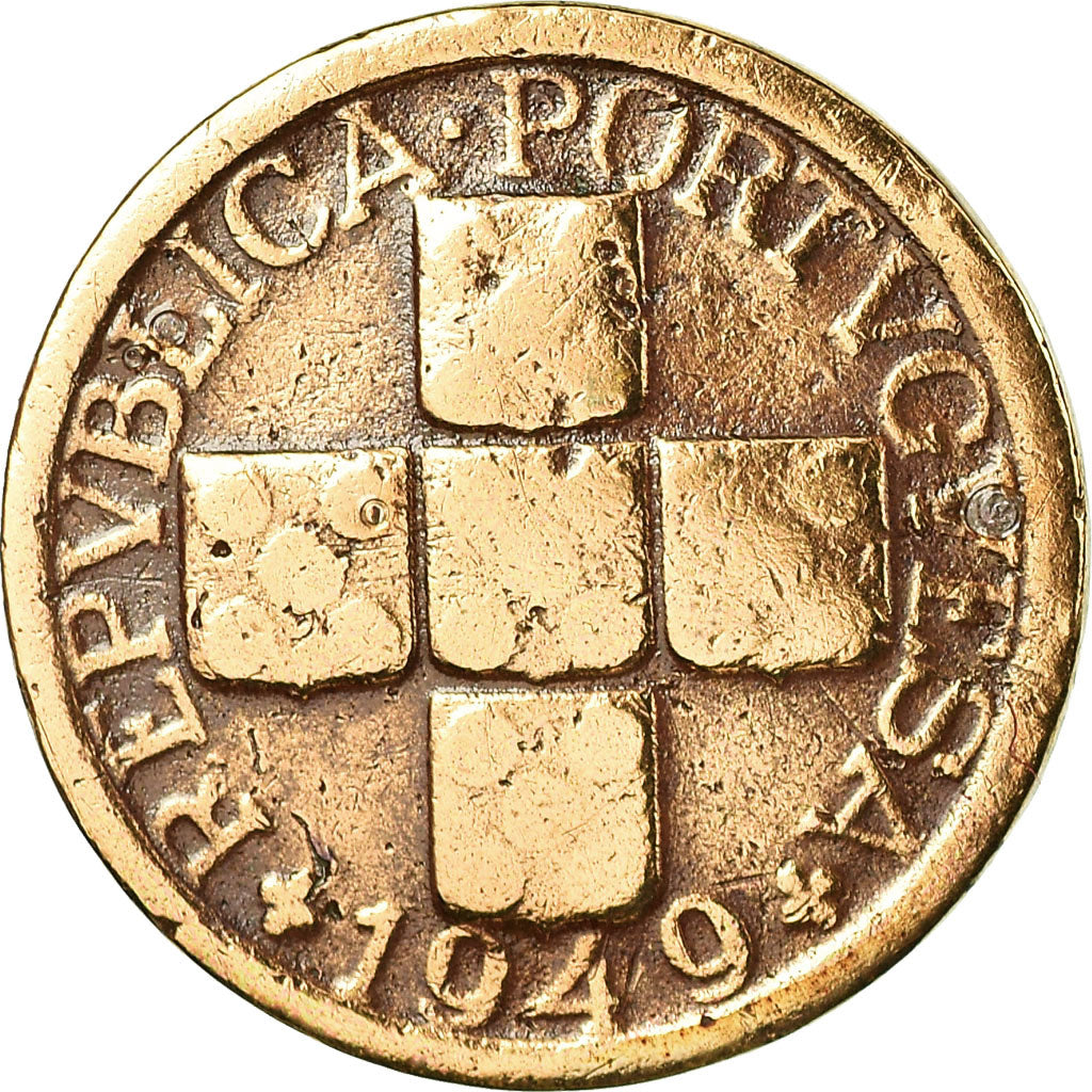 Coin, Portugal, 10 Centavos, 1949, VF(20-25), Bronze, KM:583