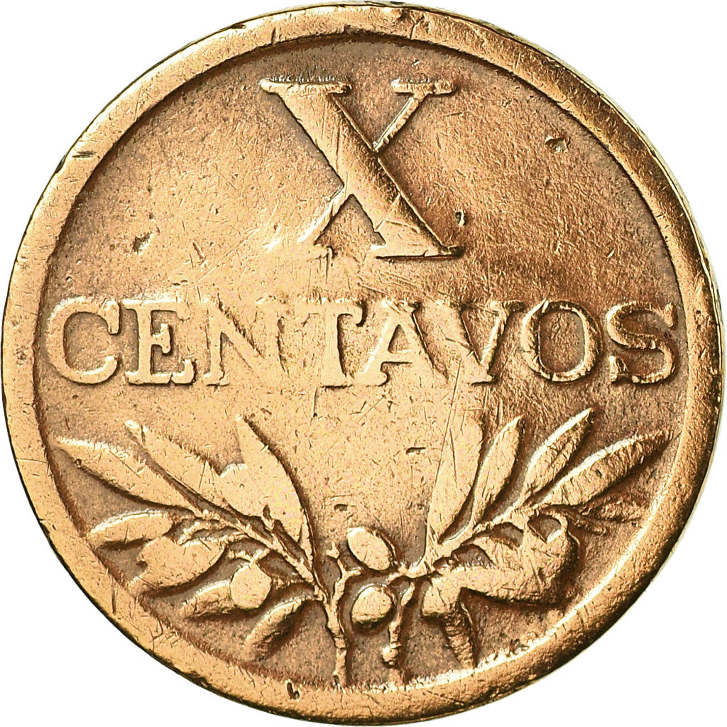 Münze, Portugal, 10 Centavos, 1950, SS, Bronze, KM:583