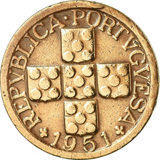 Moneta, Portogallo, 10 Centavos, 1951, MB+, Bronzo, KM:583