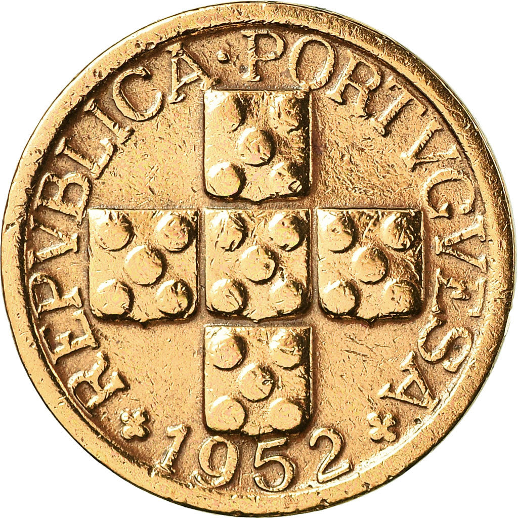 Münze, Portugal, 10 Centavos, 1952, SS, Bronze, KM:583