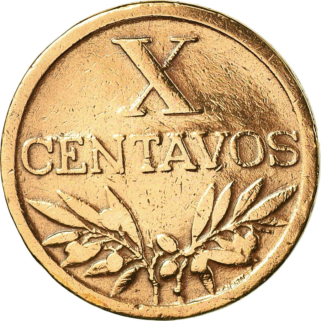Münze, Portugal, 10 Centavos, 1952, SS, Bronze, KM:583