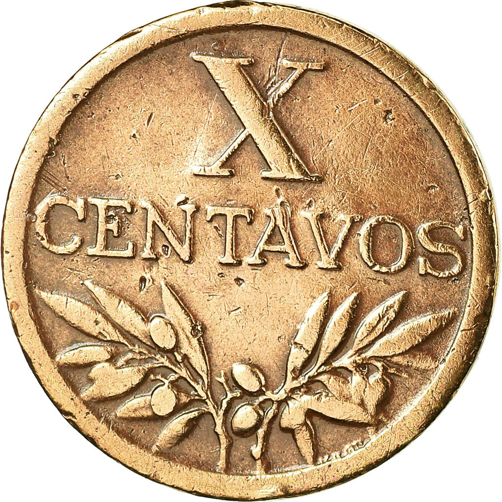 Münze, Portugal, 10 Centavos, 1955, SS, Bronze, KM:583