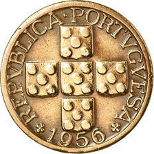 Moneta, Portogallo, 10 Centavos, 1956, MB+, Bronzo, KM:583