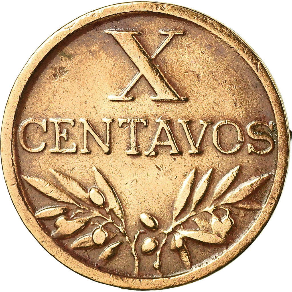 Münze, Portugal, 10 Centavos, 1958, SS, Bronze, KM:583