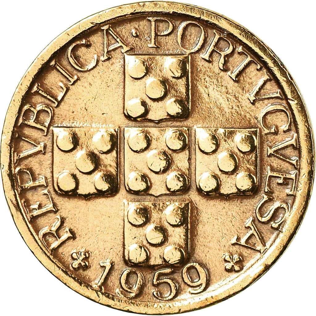 Münze, Portugal, 10 Centavos, 1959, SS, Bronze, KM:583