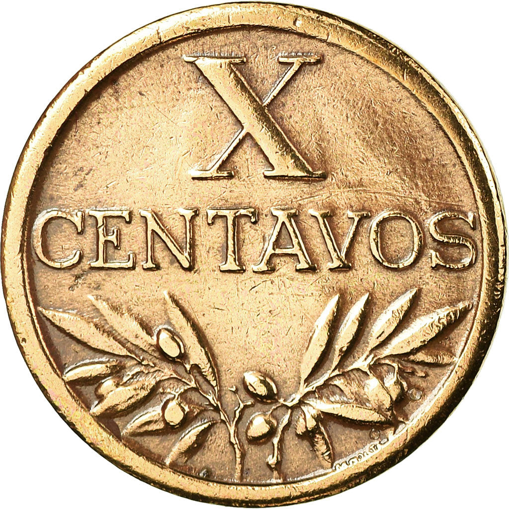 Münze, Portugal, 10 Centavos, 1959, SS, Bronze, KM:583
