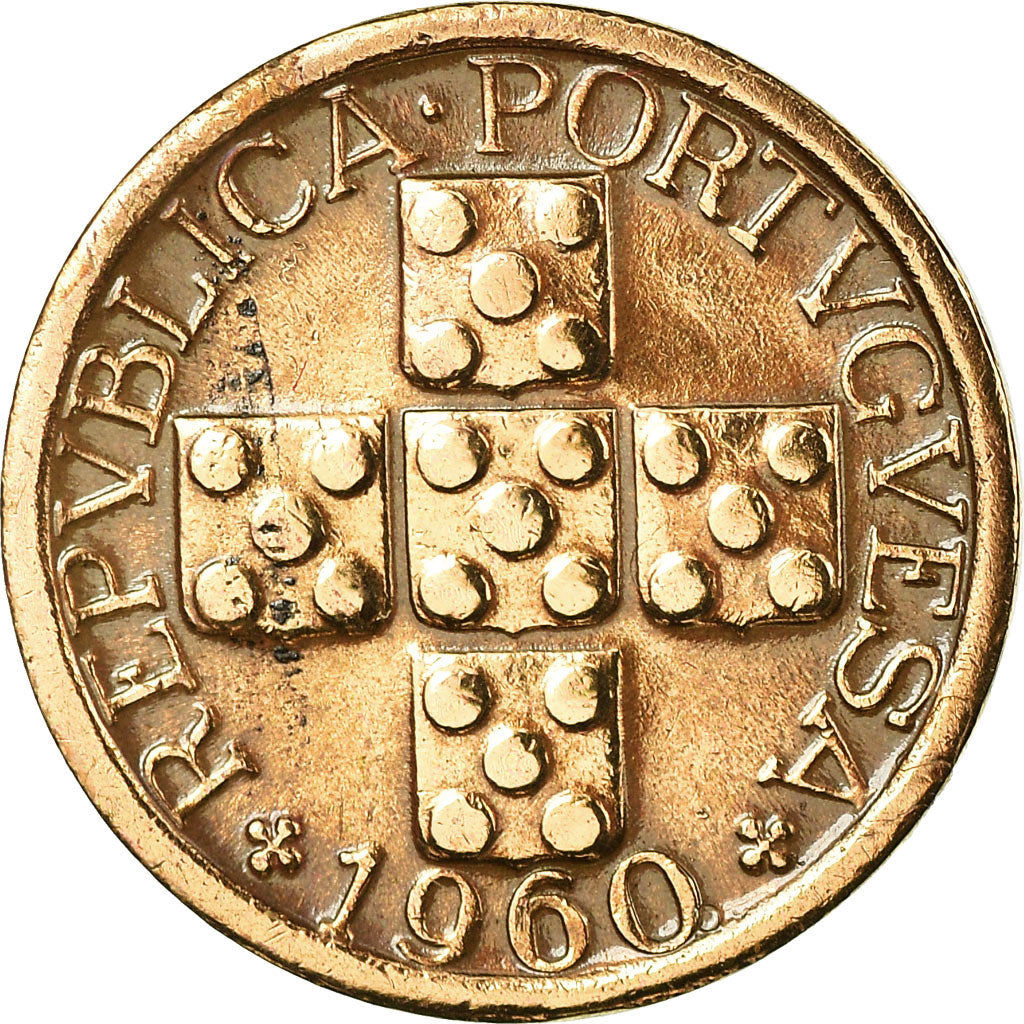 Moneta, Portogallo, 10 Centavos, 1960, BB, Bronzo, KM:583