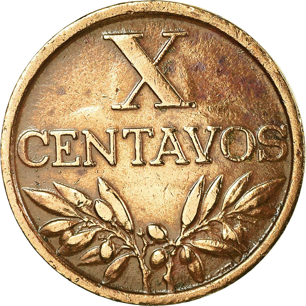 Moneta, Portogallo, 10 Centavos, 1961, BB, Bronzo, KM:583