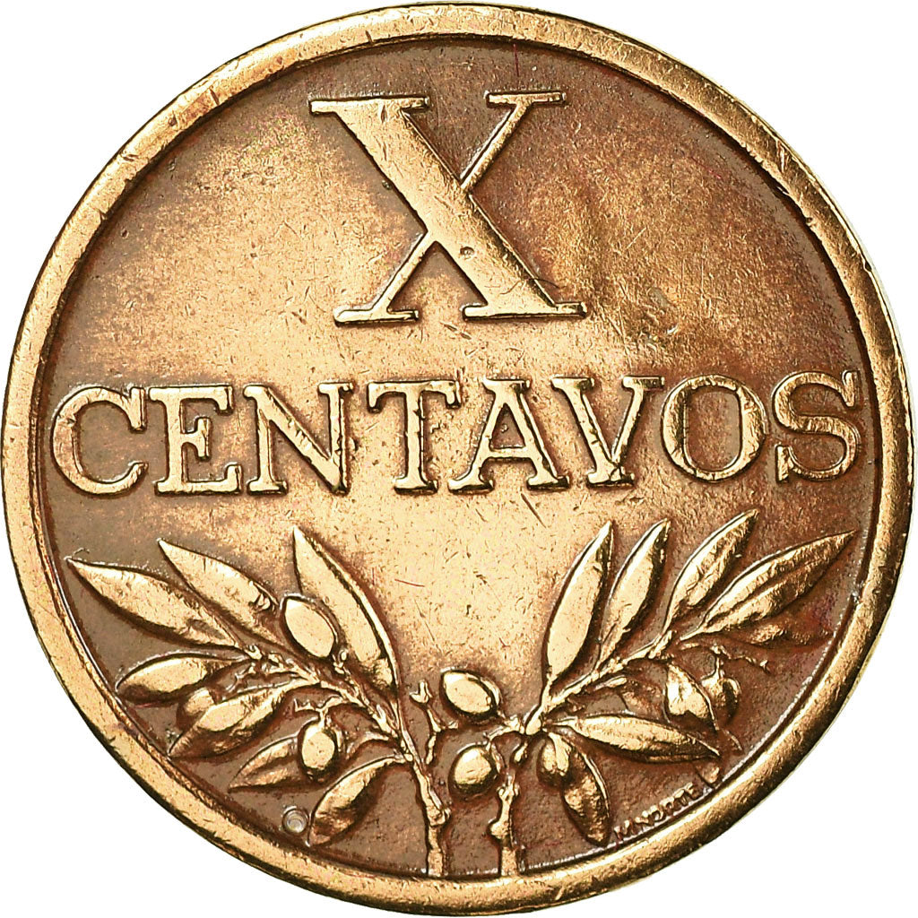 Münze, Portugal, 10 Centavos, 1962, SS, Bronze, KM:583