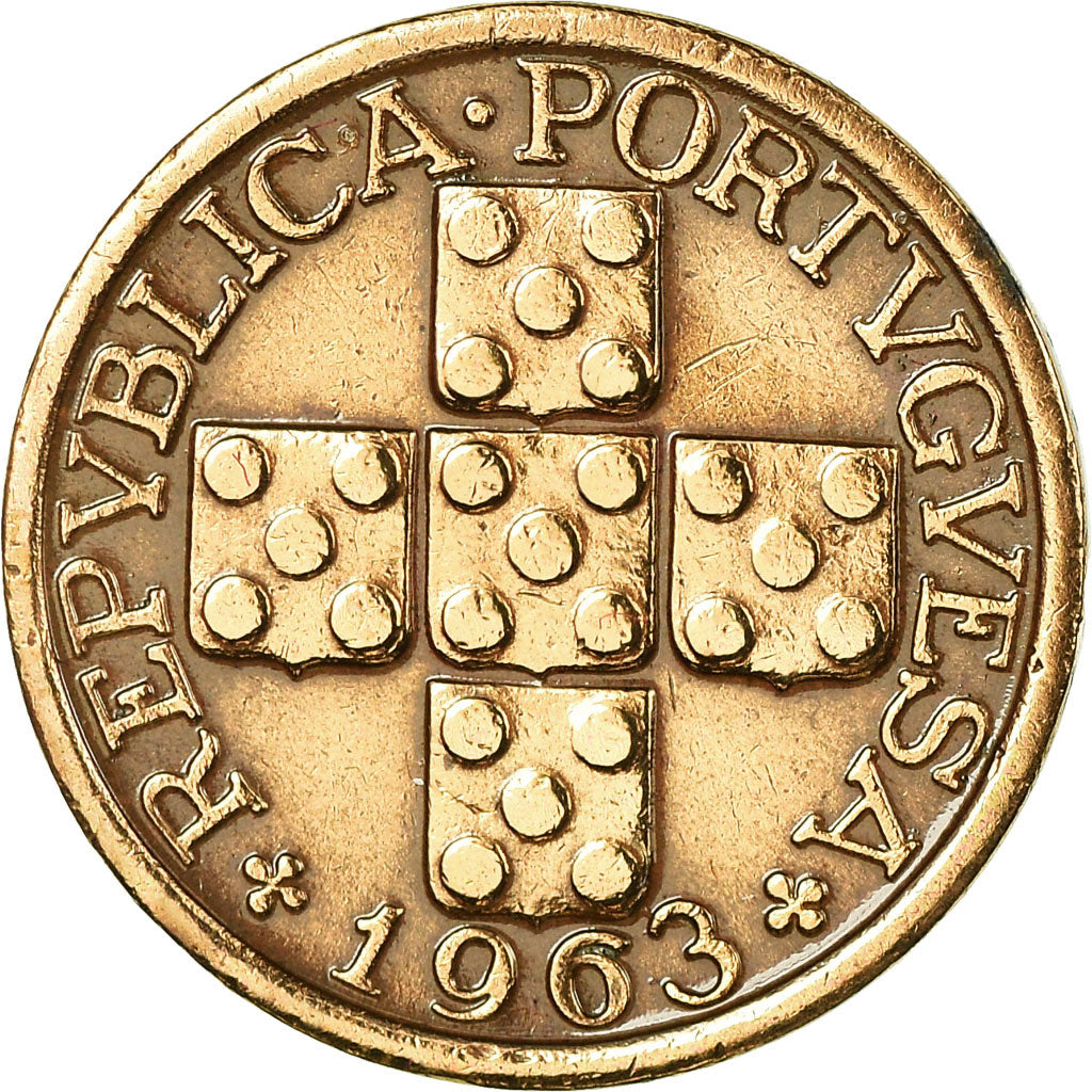 Münze, Portugal, 10 Centavos, 1963, SS, Bronze, KM:583