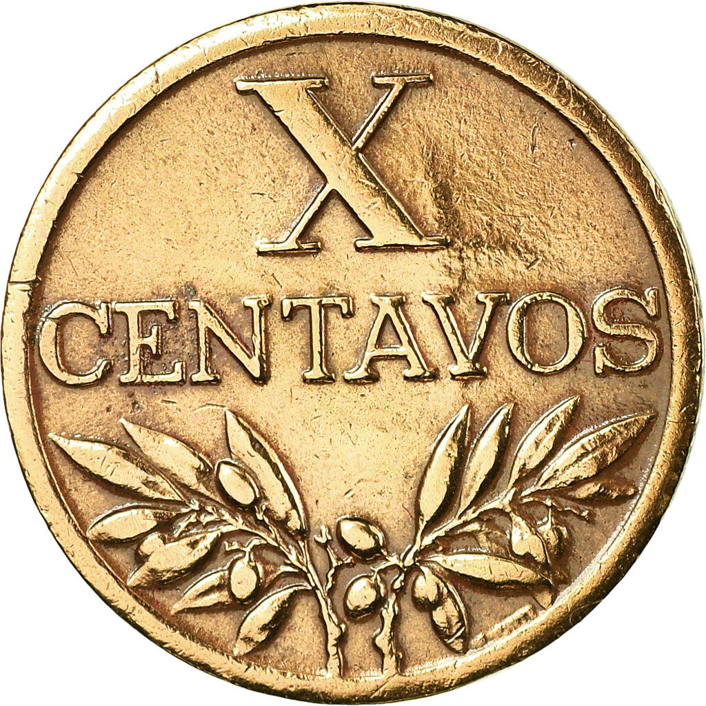 Munten, Portugal, 10 Centavos, 1964, ZF, Bronze, KM:583