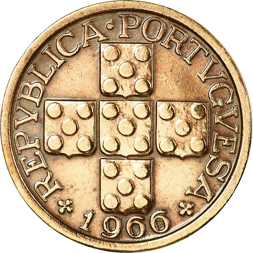 Münze, Portugal, 10 Centavos, 1966, SS, Bronze, KM:583