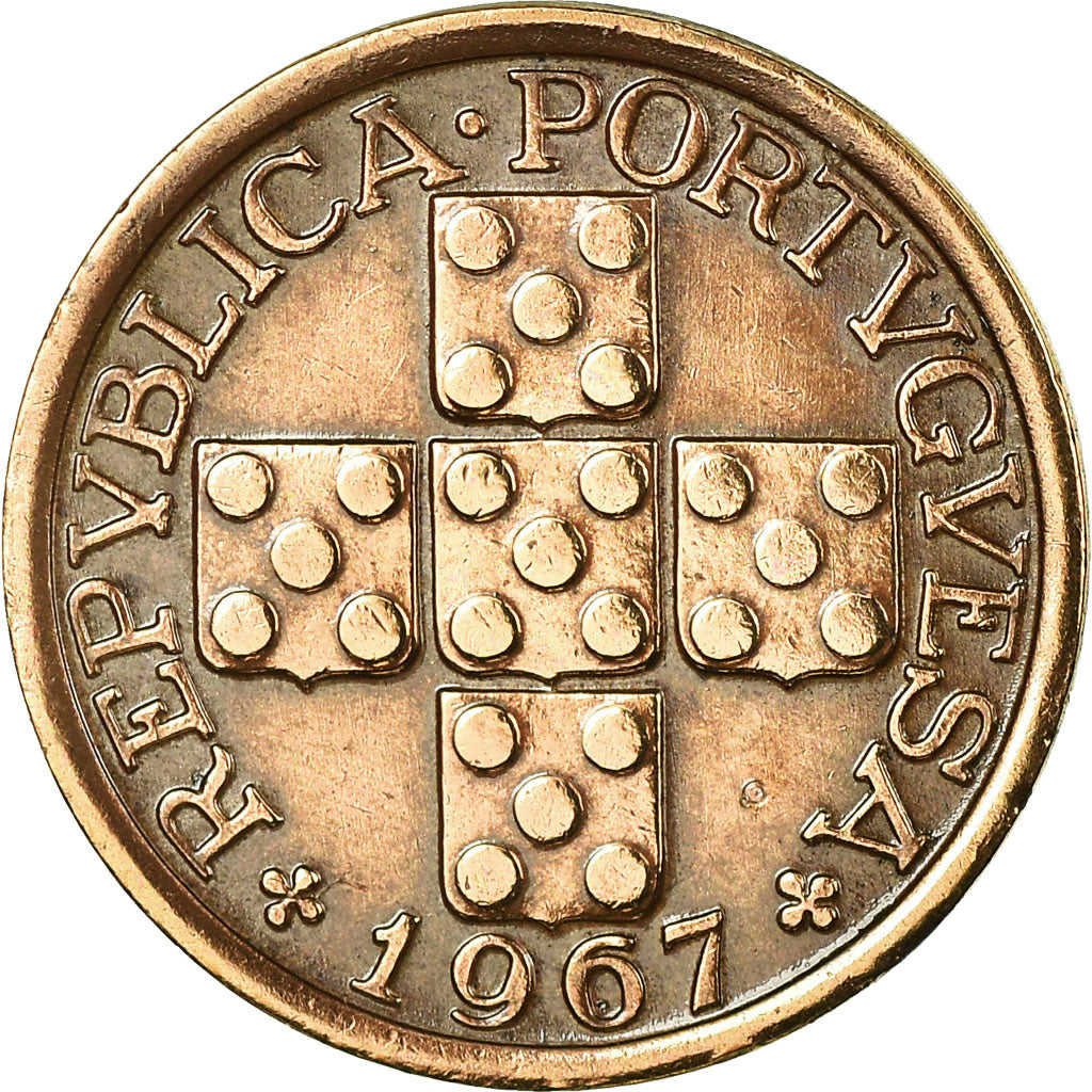 Münze, Portugal, 10 Centavos, 1967, SS, Bronze, KM:583