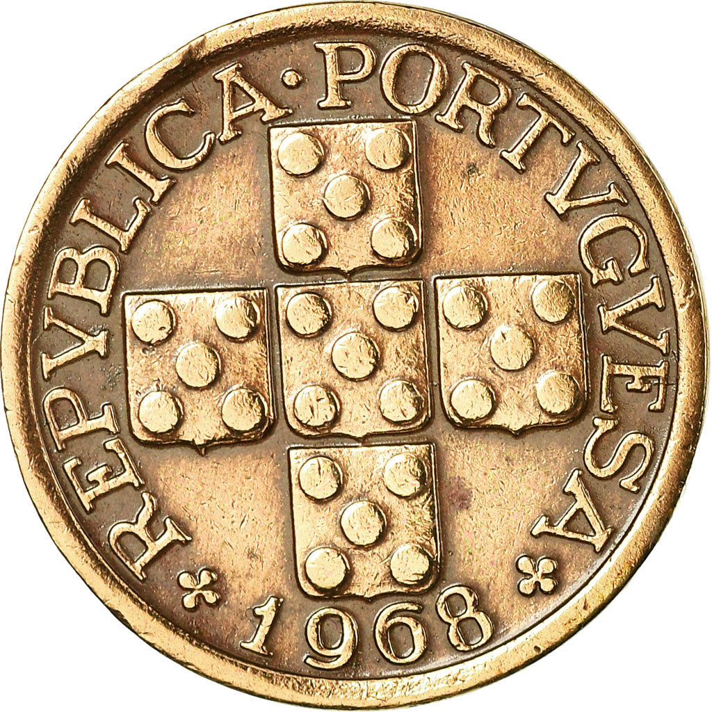 Munten, Portugal, 10 Centavos, 1968, ZF, Bronze, KM:583