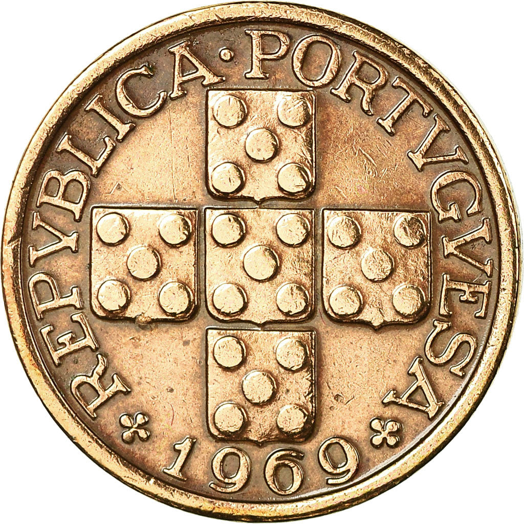 Moneta, Portogallo, 10 Centavos, 1969, BB, Bronzo, KM:583