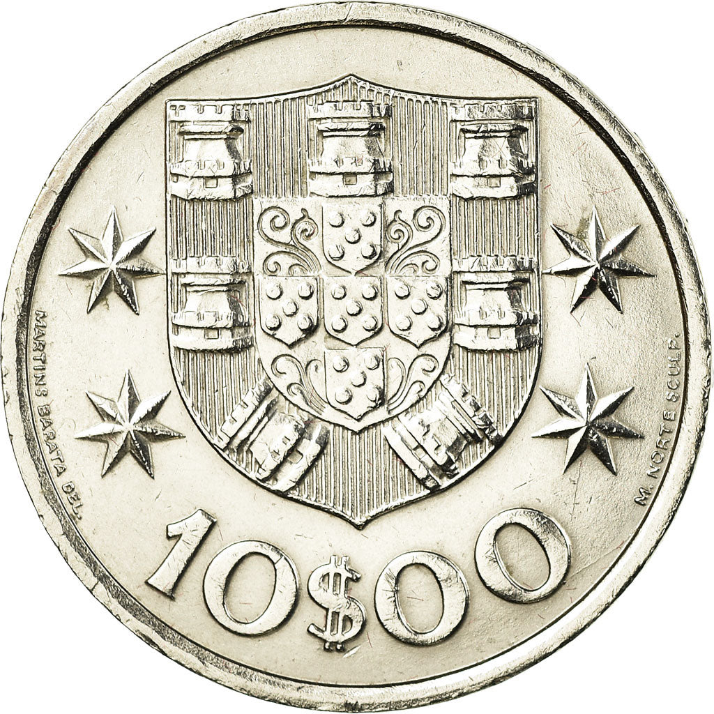 Moneda, Portugal, 10 Escudos, 1972, EBC, Cobre - níquel recubierto de níquel